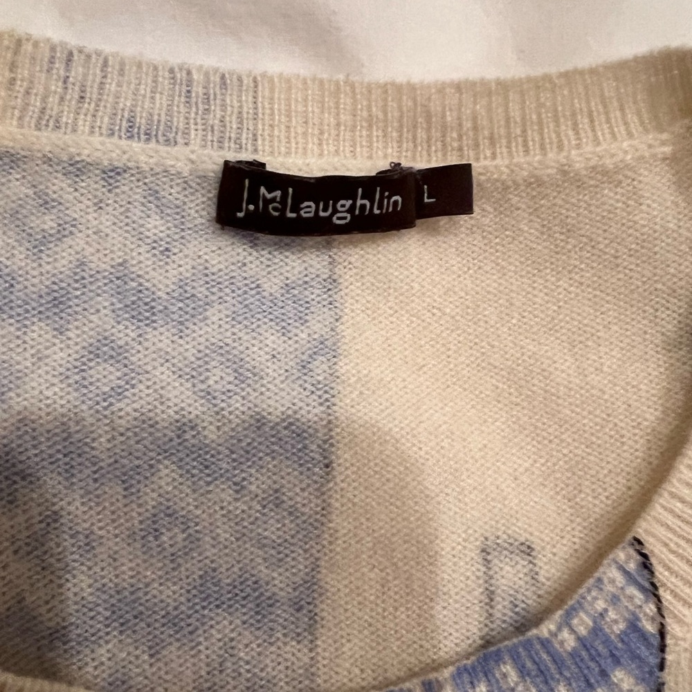 J. McLaughlin Chinoiserie Cashmere Pattern Sweater - Picture 3 of 5